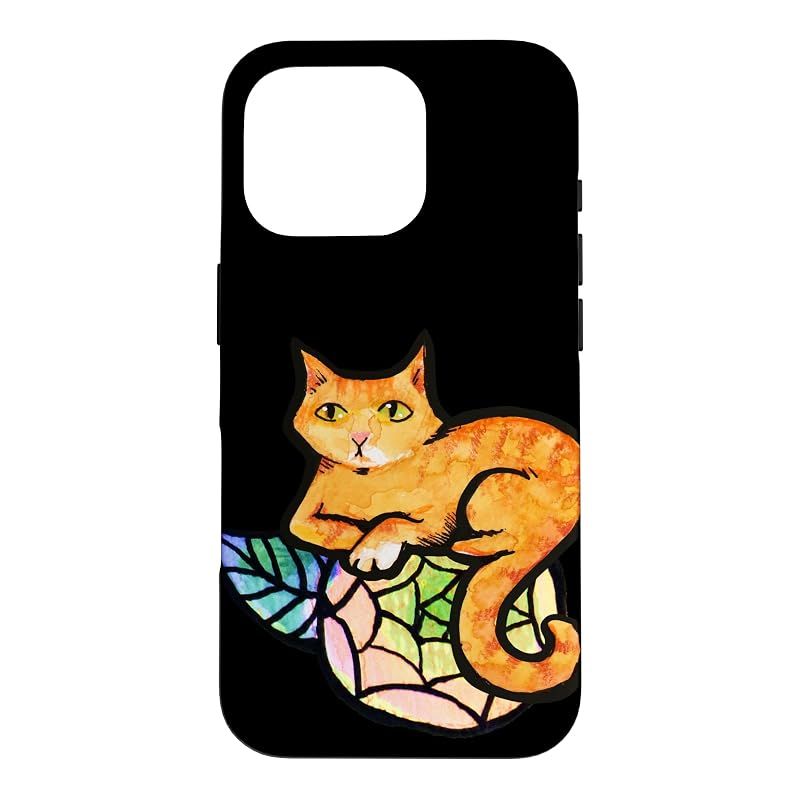 【新品】 オレンジ 猫 花柄 ガーデニング 生姜 キティ 猫 スマホケース iPhone 16 Pro 用 0 9,429円
