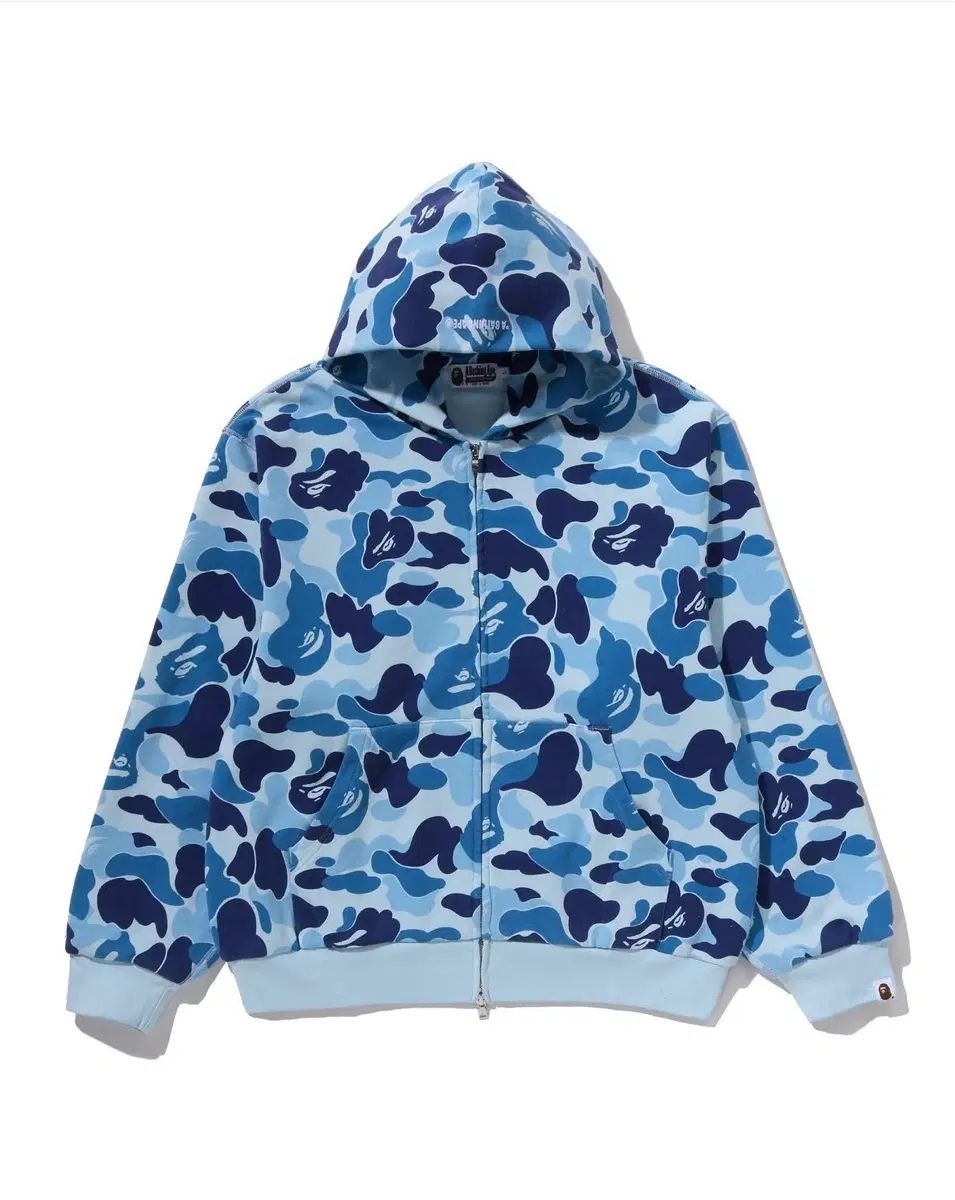 XL ベイプ ABC カモ ヘビー ウォッシュ クロップド フィット フードジップアップ ブルー 出品
