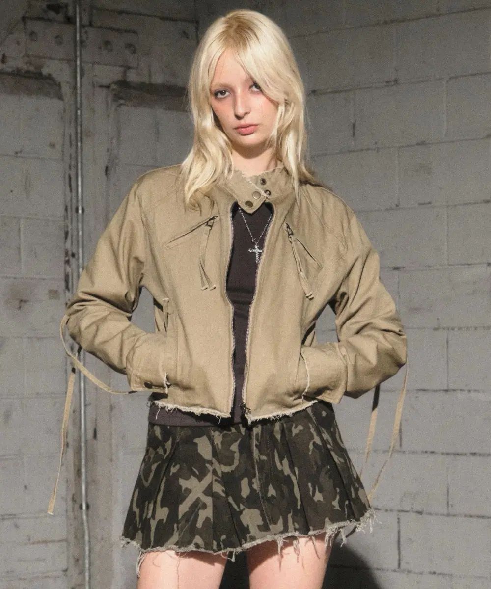 ミッドナイトムーブ strap jacket (beige) ストラップ ジャケット ベージュ