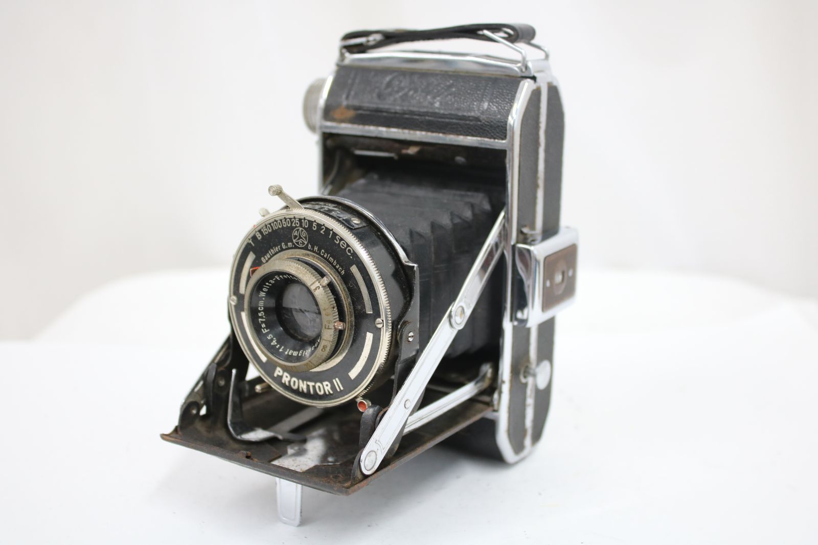 【訳あり品】 Welta Perle Weltar Anastigmat 7.5cm F4.5 蛇腹カメラ e17369