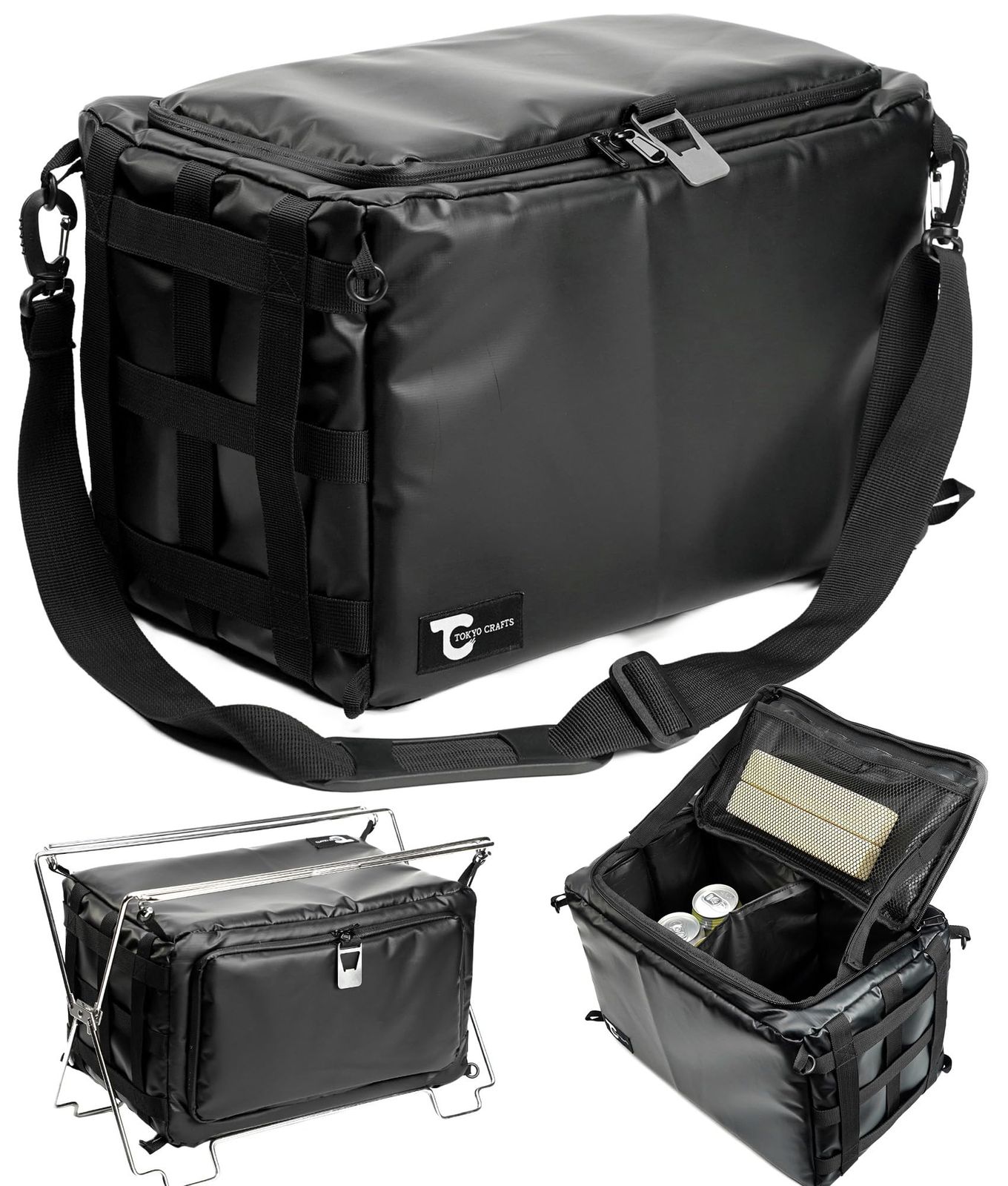 ☆新品☆TOKYO CRAFTS キバ ソフトクーラー 小型 10L 最強 吊り下げ 防水 仕切り 縦横開閉 ボトルオープナー付き 993e21c4