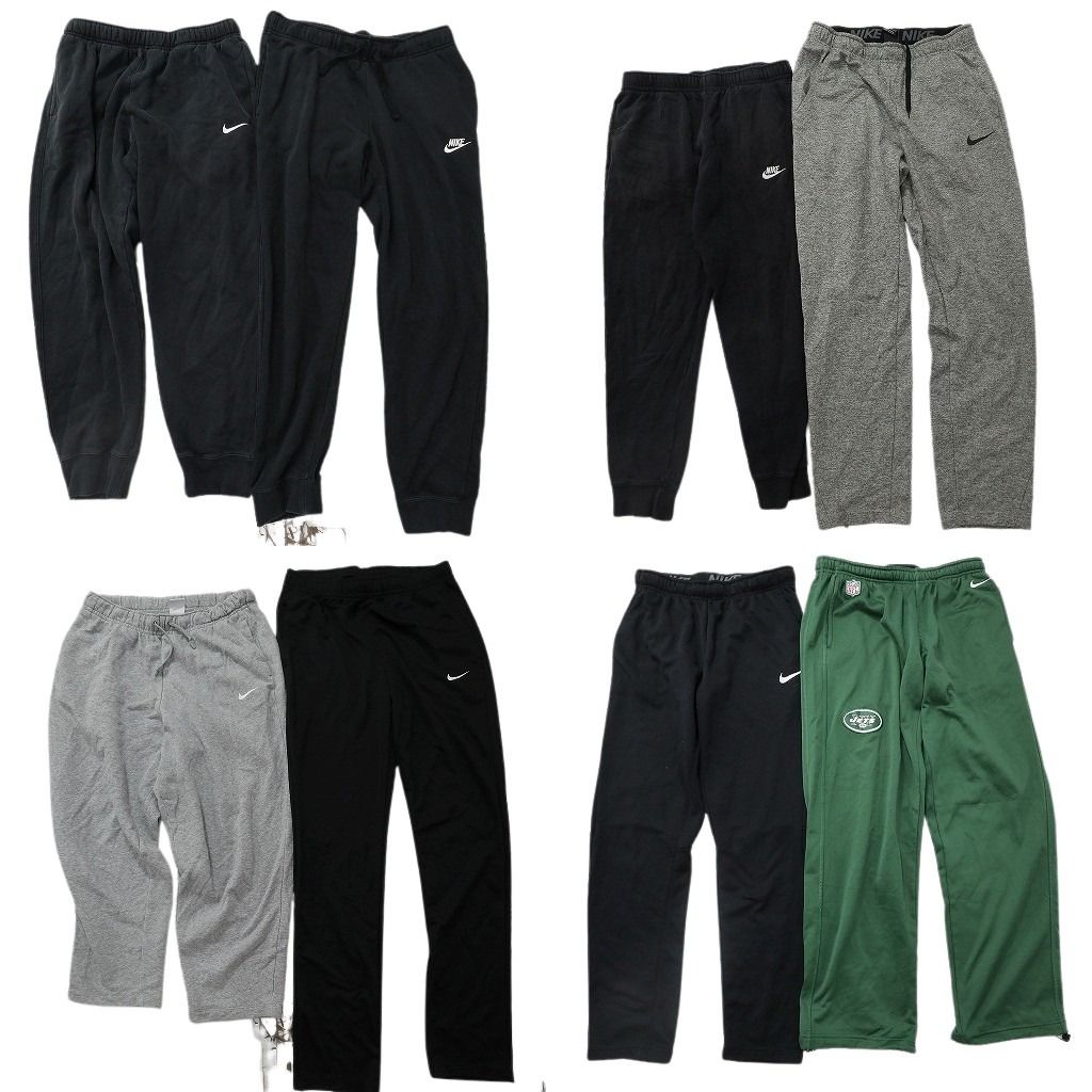 古着卸 まとめ売り ナイキ パンツ 8枚セット ( メンズ M ) プロチーム NFL ジェッツ スウェット ジョガーパンツ 中古 古着 NG3293