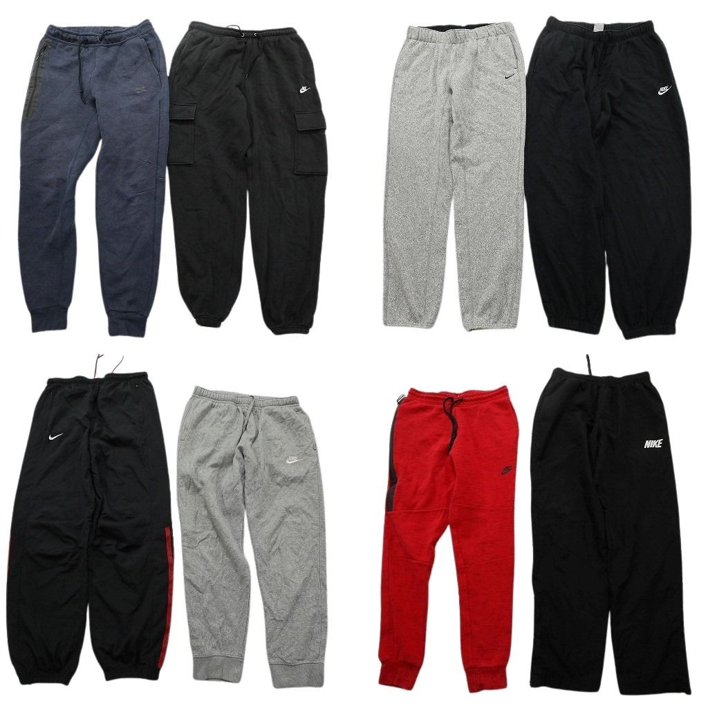 古着卸 まとめ売り ナイキ パンツ 8枚セット ( メンズ M ) スウォッシュロゴ ジョガー カーゴ 中古 古着 NG3308