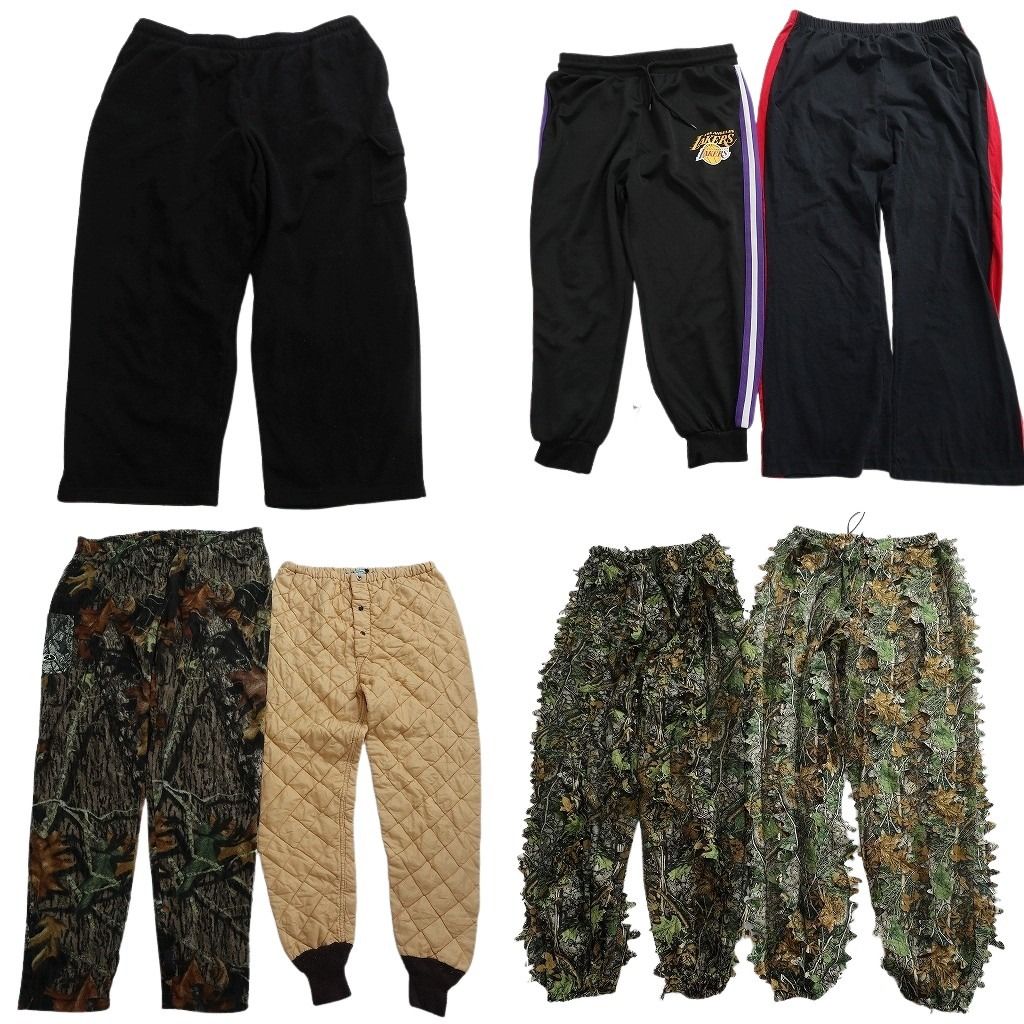 古着卸 まとめ売り パンツ 7枚セット ( メンズ XL/2XL/3XL ) ギリーパンツ キルティングパンツ リアルツリー柄 プロチーム NBA 中古 NG3438