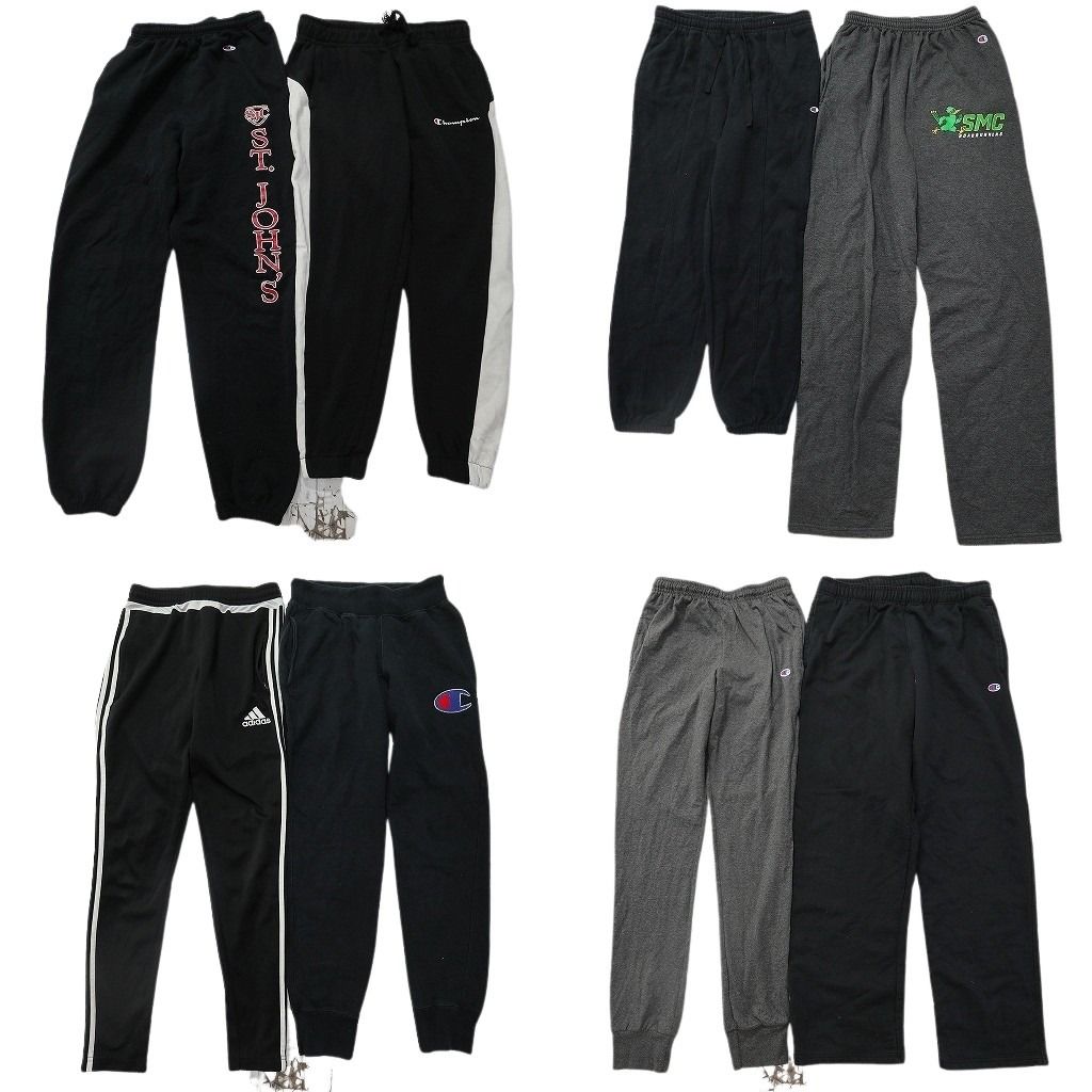 古着卸 まとめ売り チャンピオン パンツ 8枚セット ( メンズ XS/S ) スウェットパンツ イージーパンツ トラックパンツ 中古 古着 NG3460