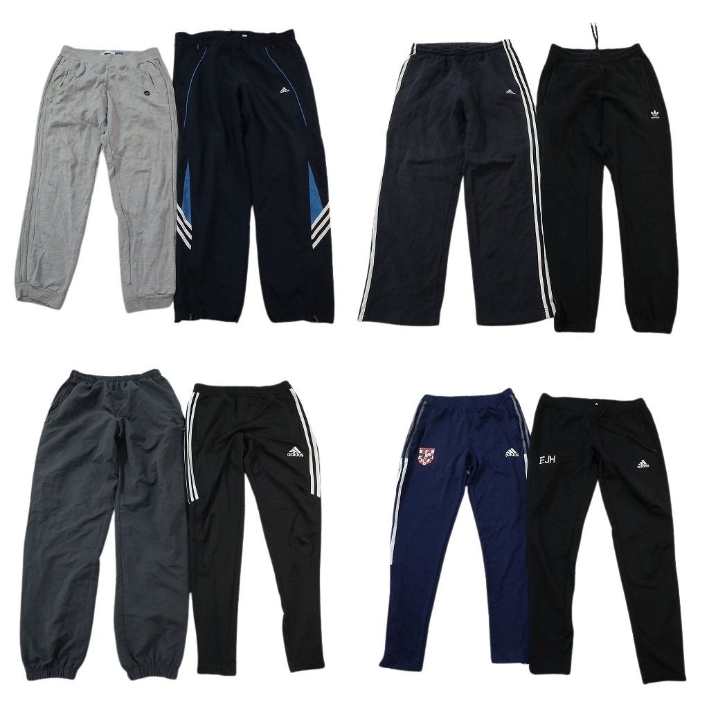 古着卸 まとめ売り アディダス パンツ 8枚セット ( メンズ M ) イージーパンツ スウェット トレフォイル 中古 古着 NG3466