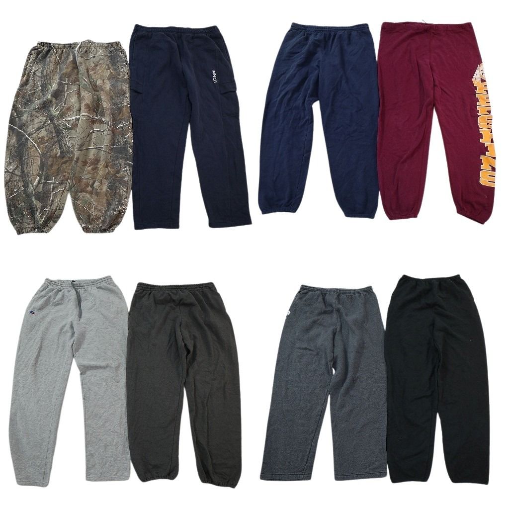 古着卸 まとめ売り スウェット パンツ 8枚セット ( メンズ XL/2XL ) リアルツリー柄 イージーパンツ カーゴ ラッセル 中古 古着 NG3477