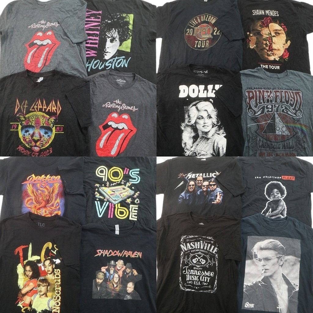 古着卸 まとめ売り 音楽・バンド Tシャツ 16枚セット ( メンズ L ) ノートリアス ローリングストーンズ ピンクフロイド 中古 古着 NG3490 19,230円