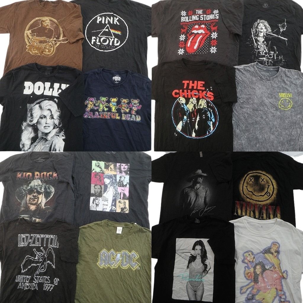 古着卸 まとめ売り 音楽・バンド Tシャツ 16枚セット ( メンズ M ) ピンクフロイド グレイトフルデッド ニルヴァーナ 中古 古着 NG3496 17,948円