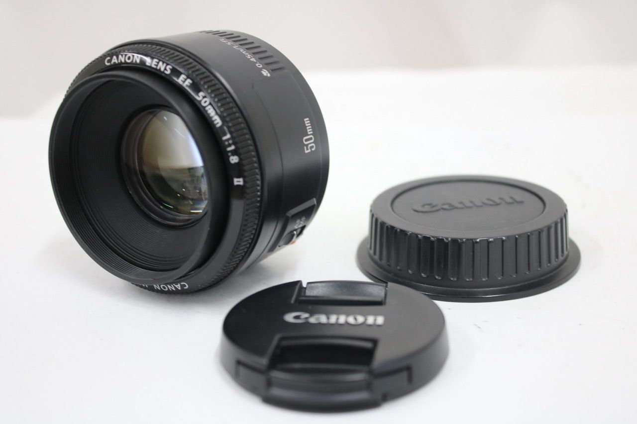 【返品保証】 キャノン Canon EF 50mm F1.8 II 前後キャップ付き レンズ e17421