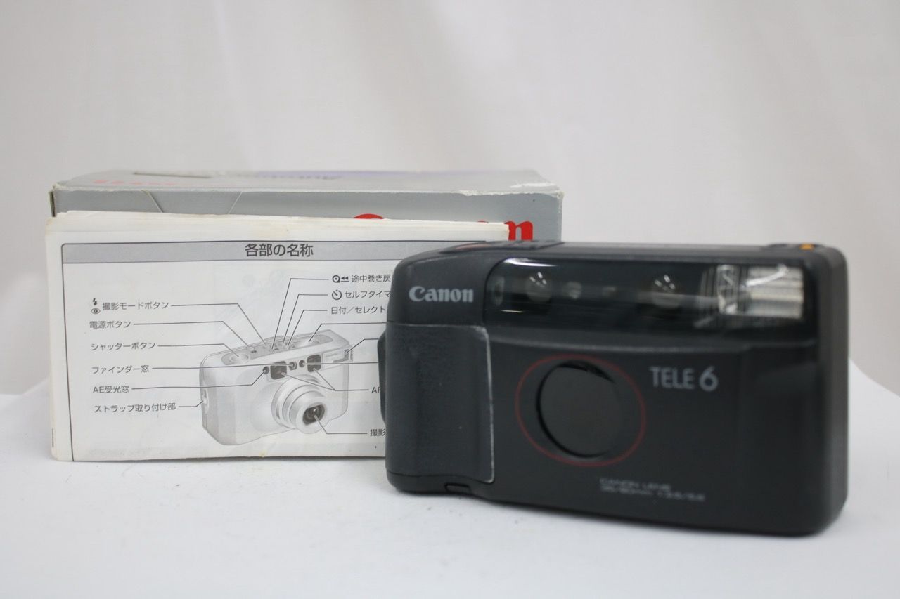 【返品保証】 【元箱付き】キャノン Canon Autoboy TELE 6 DATE 35/60mm F3.5/5.6 コンパクトカメラ e17429