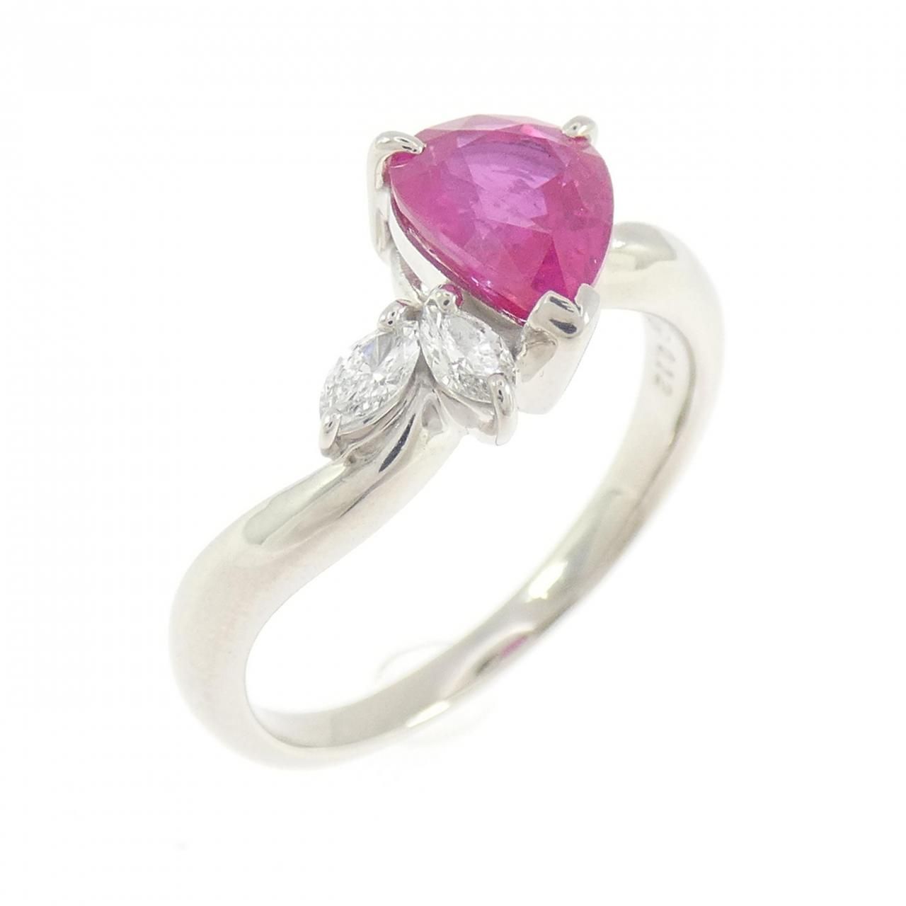 PT900 ルビー リング 1.63CT