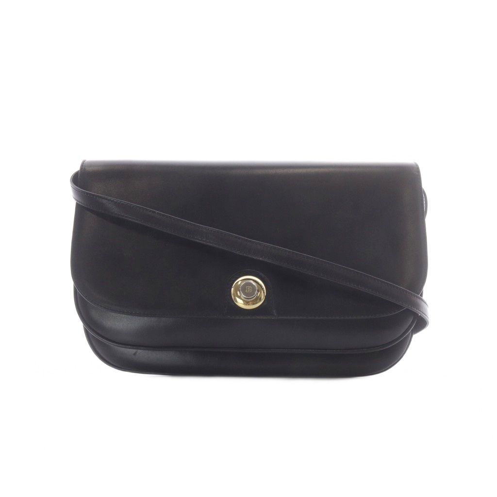 Bally BALLY Clutch Bag Party Bag Shoulder Bag Black Black Leather Genuine Leather /RI ■OS ■GY18