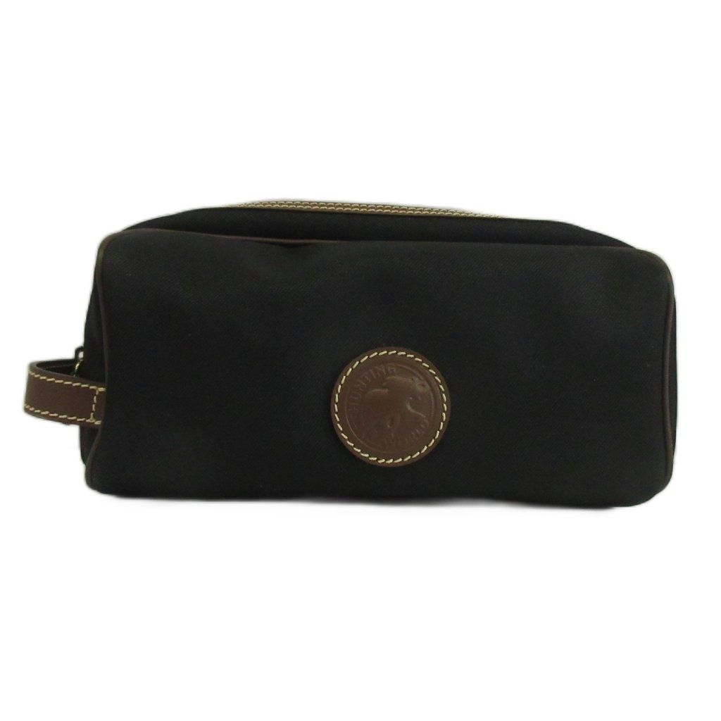 Hunting World Hunting World Safari Today Second Bag Clutch Bag Pouch Canvas Leather Logo Black Black Brown Brown /XZ ■GY18