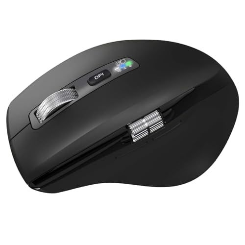 ワイヤレスマウス 高速スクロール BT*2+USB*1無線接続 サイドホイール 4段階DPI マルチデバイス＆OS対応 人間工学 静音 電池付 | デバイス3台同時接続 正面切替ボタン 二つのホイール搭載4方向スクロール可能 長持バッテリ寿命 fc20a4e8