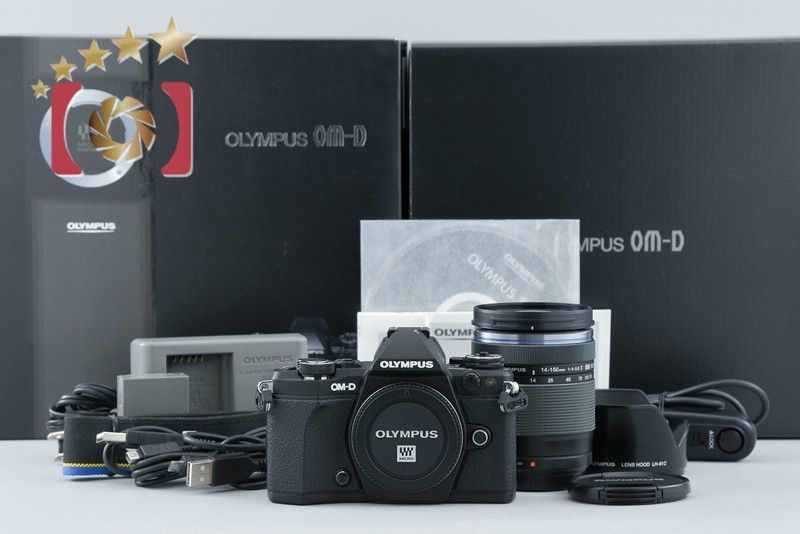 【中古】OLYMPUS オリンパス OM-D E-M5 Mark II ブラック 14-150mm II レンズキット 元箱付き
