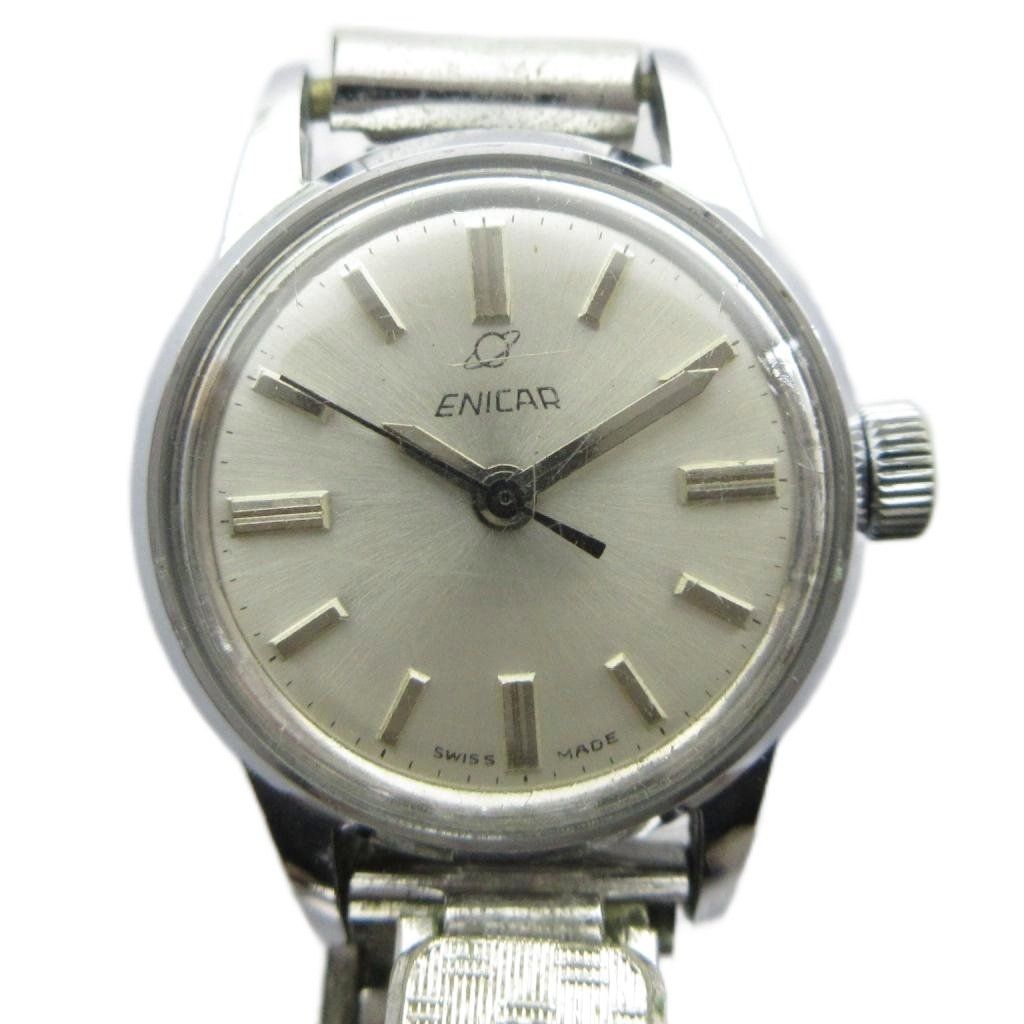 Enica ENICAR Watch Handwound Watch Logo Silver Color ■GY18/MQ