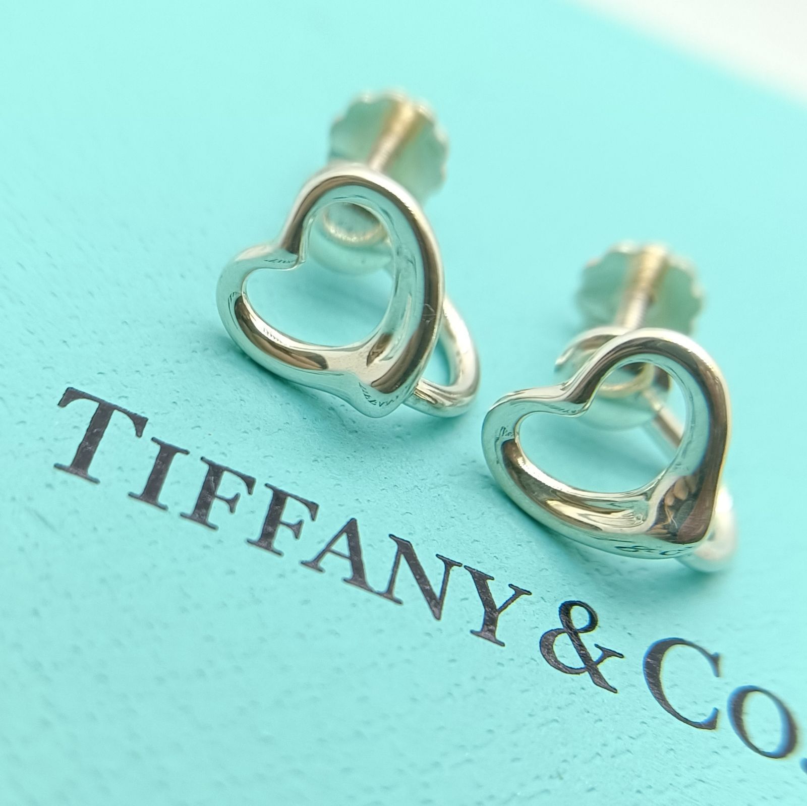 極美品✨️　ティファニー　イヤリング　オープンハート　925 スターリングシルバー　Tiffany　TIFFANY