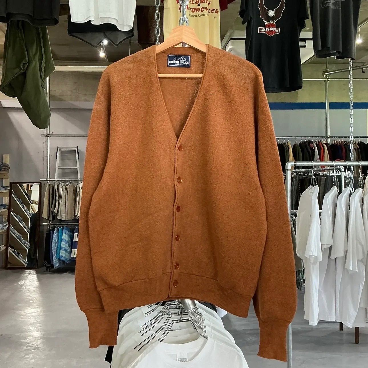 80s ROBERT BRUCE Knit Cardigan ニットカーディガン