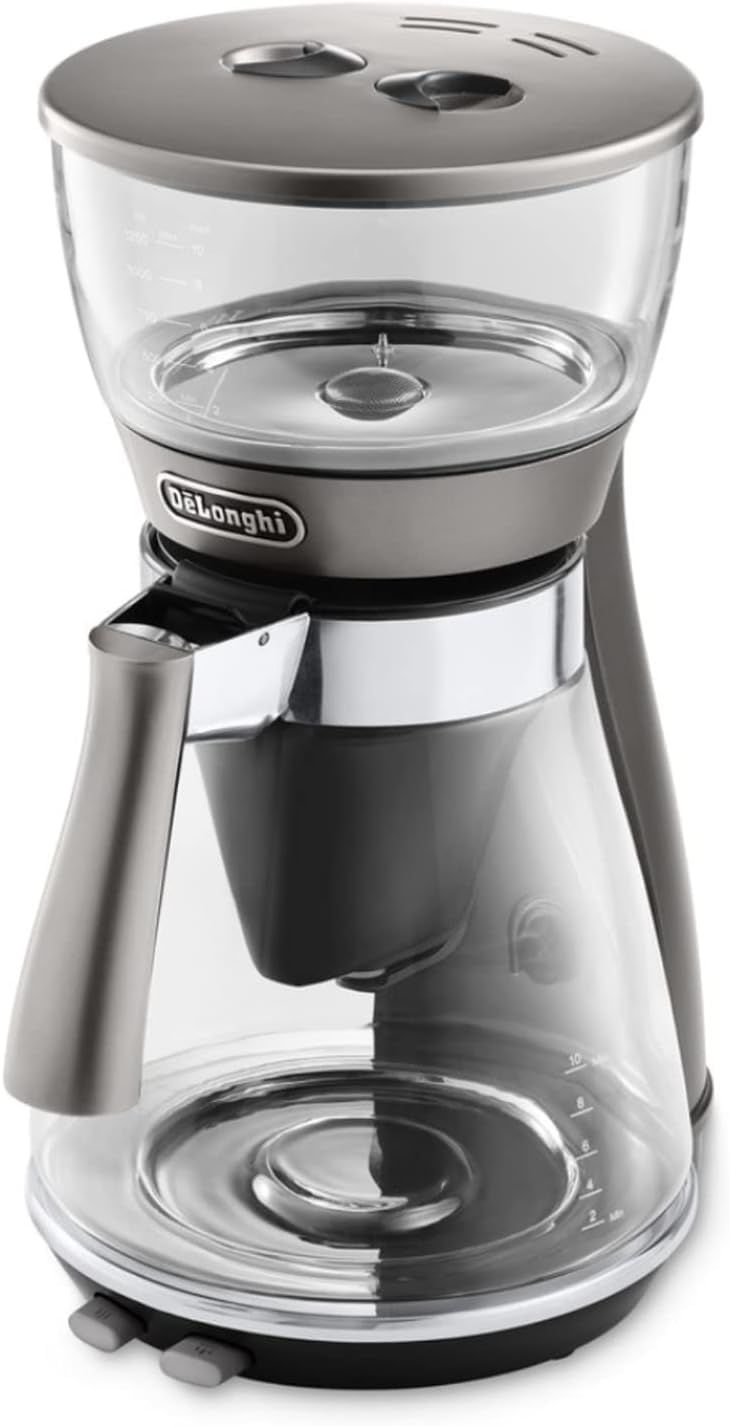 msDe'Longhi (デロンギ) ドリップコーヒーメーカー クレシドラ ICM17270J レギュラーコーヒー ECBC認証 10杯用 アイスコーヒーモード搭載 砂時計フォルム [シルバー] デロンギファミリー登録で3年保証 59371baf