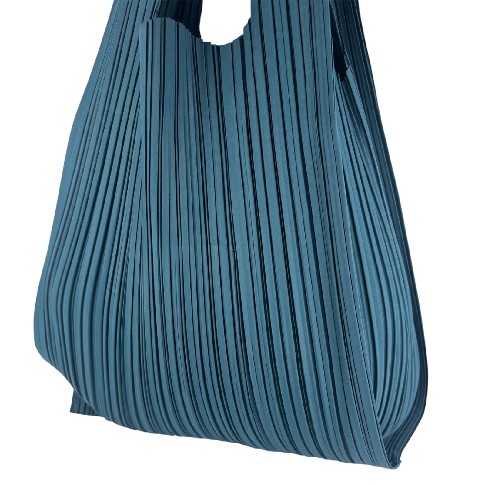 ISSEY MIYAKE イッセイミヤケ PLEATS PLEASE プリーツプリーズ ハンドバッグ 伸縮 レディース ブルー 水色