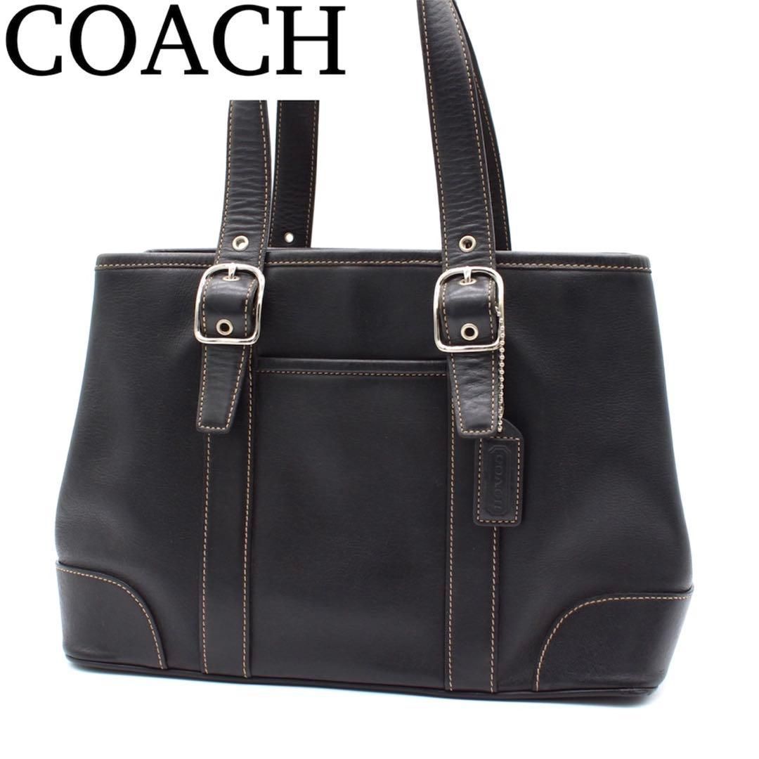 COACH ハンドバッグ トートバッグ Y2K レザー レディース ブラック
