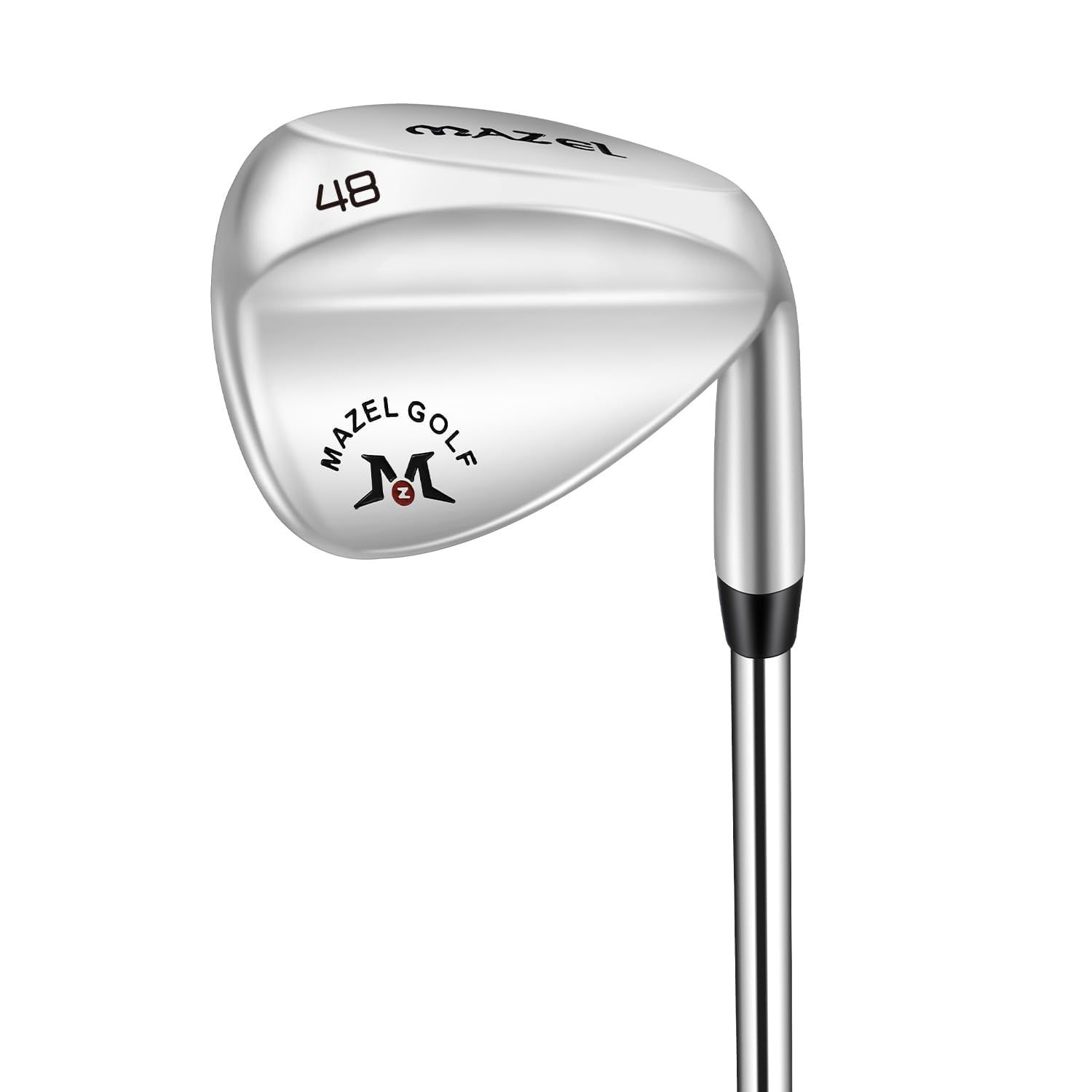 新品 MAZEL (マゼル) FORGED 鍛造ゴルフサンドウェッジ メンズ 右利き ロフト角:48度、50度、52度、54度、56度、58度、60度 ワイドソールウェッジ (ステンレス鋼（シルバー） Rフレックス 48 度 右利き)