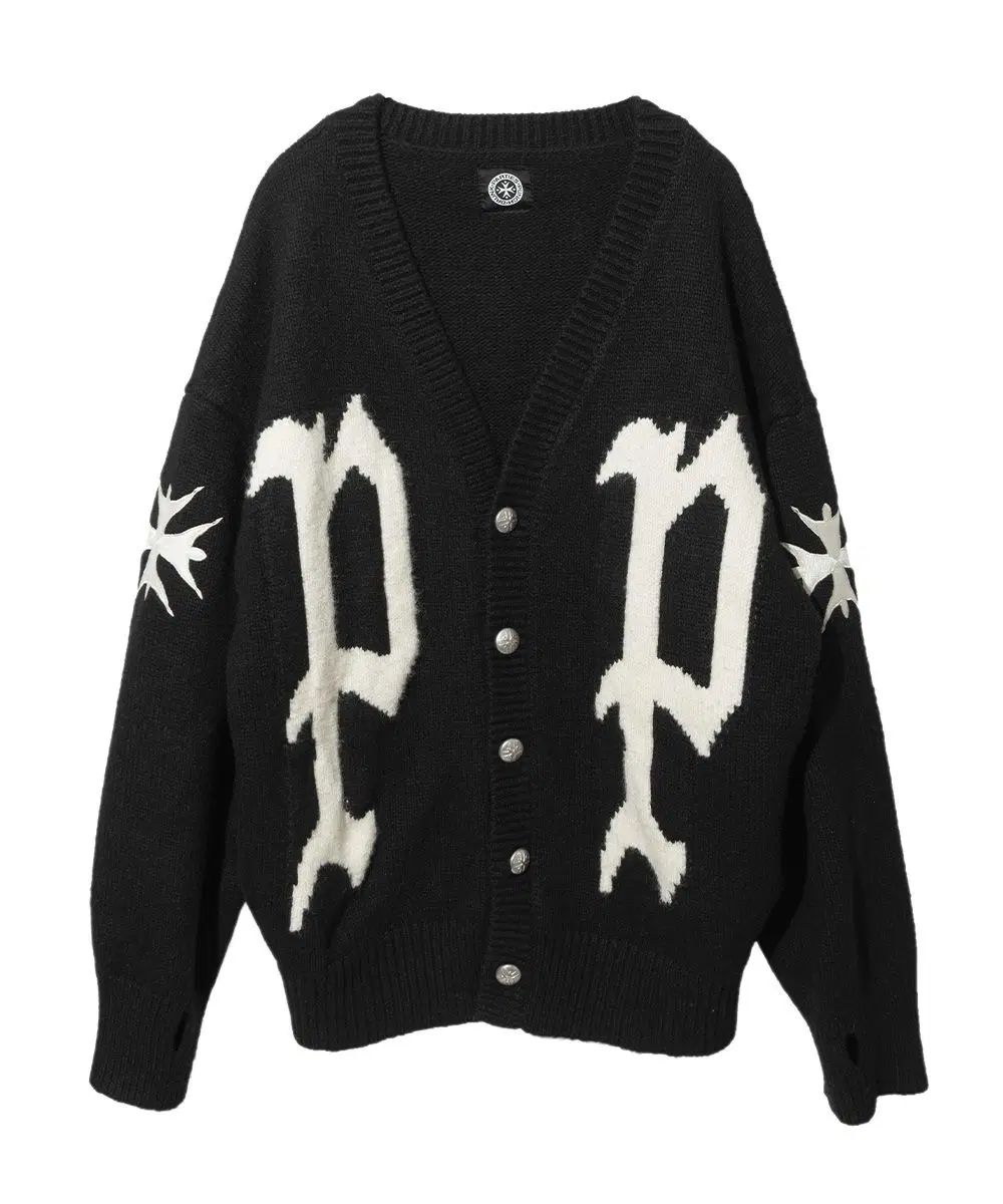 PUNCHDRUNKPARTY'S PP Embroid カーディガン ブラック
