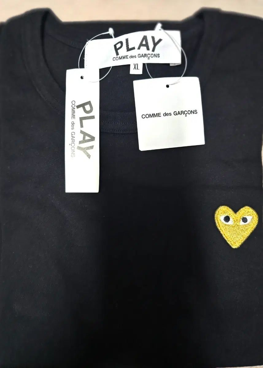 コム・デ・ギャルソン PLAY ブラック 半袖Tシャツ XL