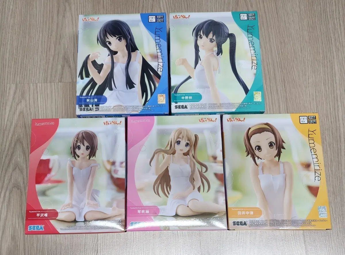 (未開封)けいおん！ 梓 ゆい 青葉 つむぎ・りつ フィギュア 5個 セット