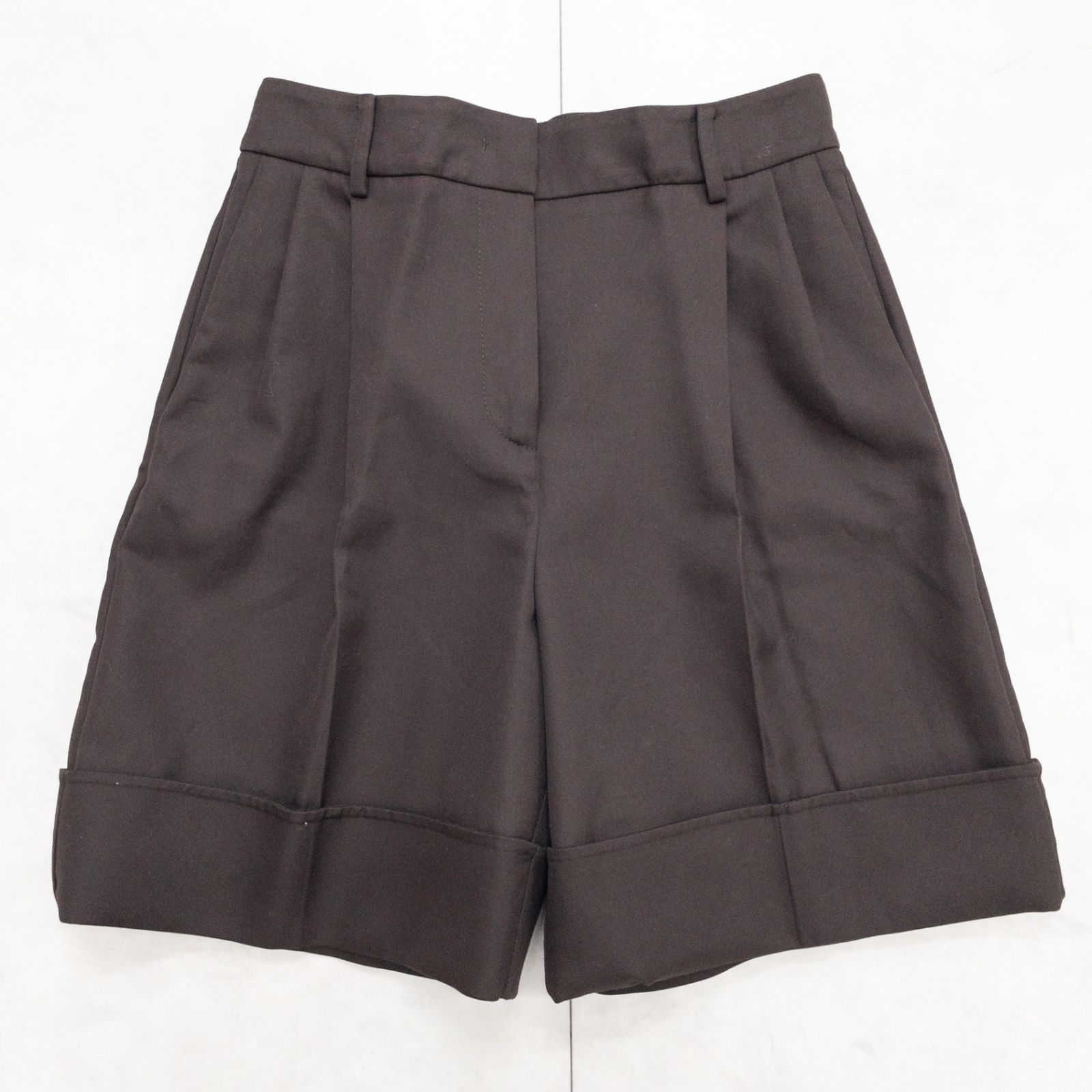VALENTINO ヴァレンティノ ハーフパンツ ショート コットン ナイロン ブラウン イタリア製 レディース 38 b02759