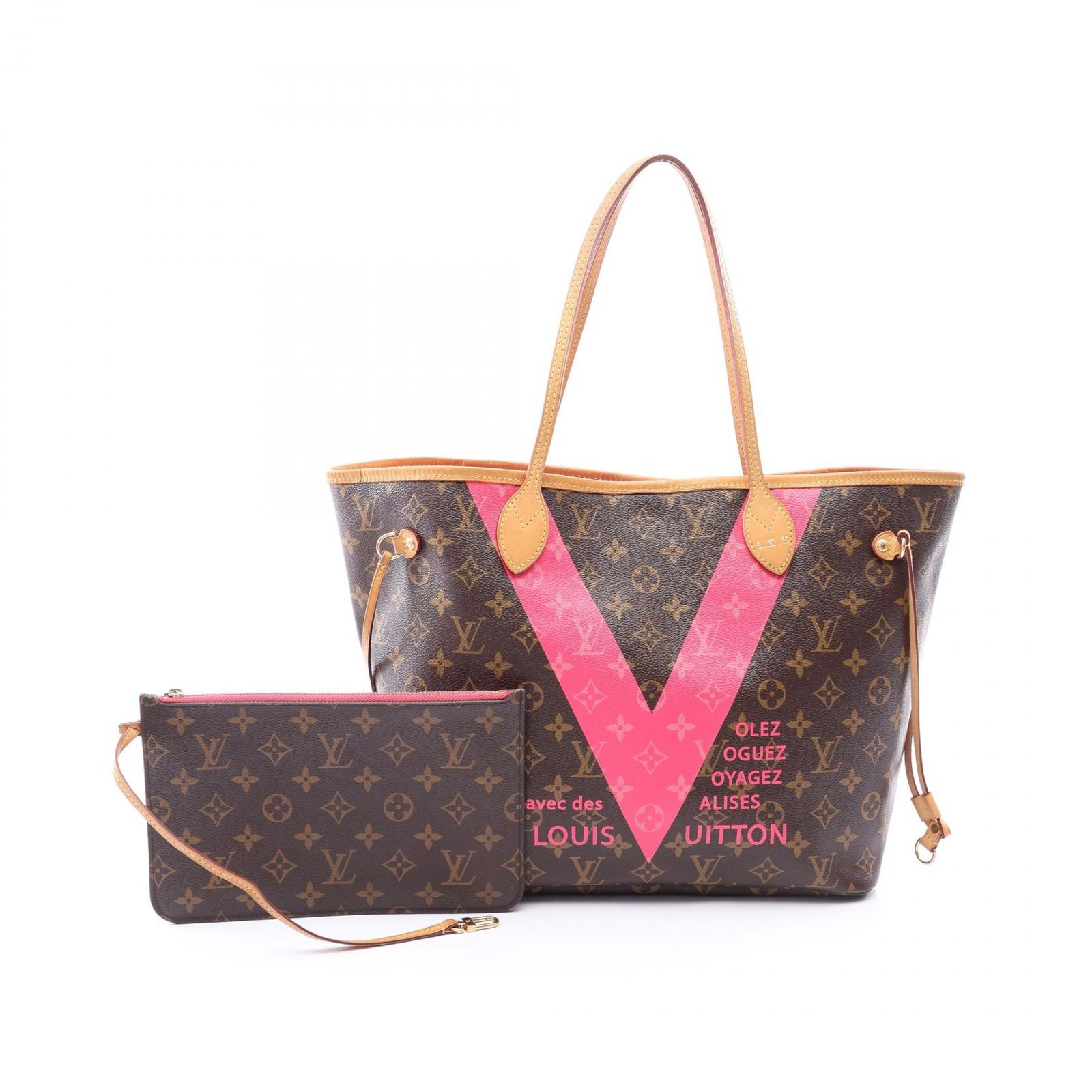 ルイ・ヴィトン LOUIS VUITTON トートバッグ ネヴァーフルMM モノグラム V グルナード M41602 グルナード PVCコーティングキャンバス レザー ネヴァーフルMM レディース 105,400円