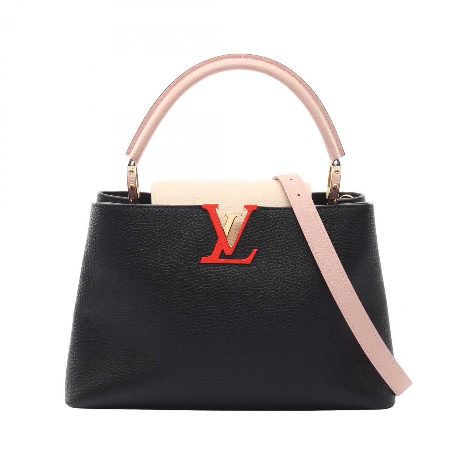 ルイ・ヴィトン LOUIS VUITTON ハンドバッグ カプシーヌPM ノワール クレーム 2WAY ノワール/ピンク/クレーム その他 カプシーヌPM レディース Used A