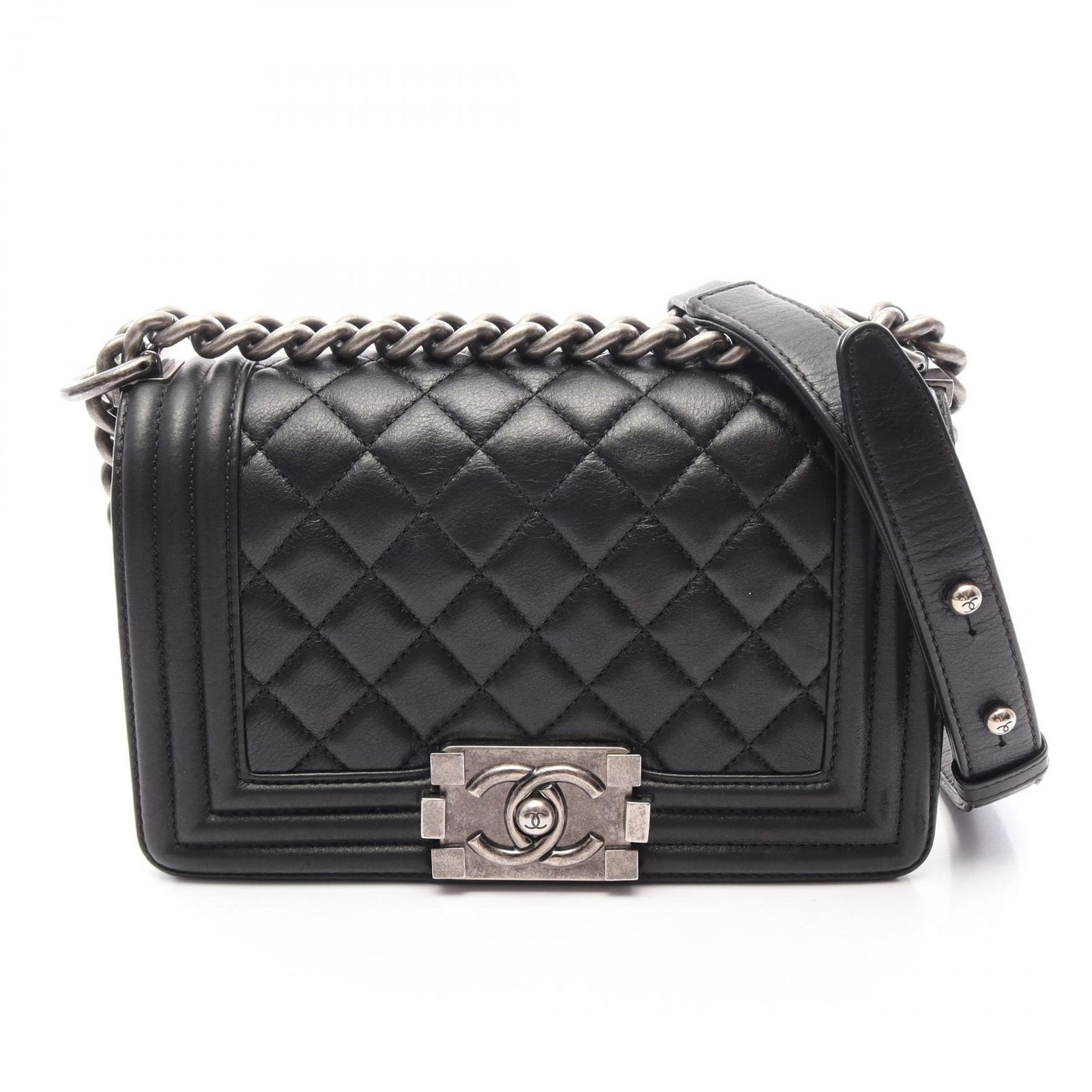シャネル CHANEL ショルダーバッグ ボーイシャネル スモール A67085 ブラック レザー ボーイシャネル スモール チェーンショルダー レディース Used A