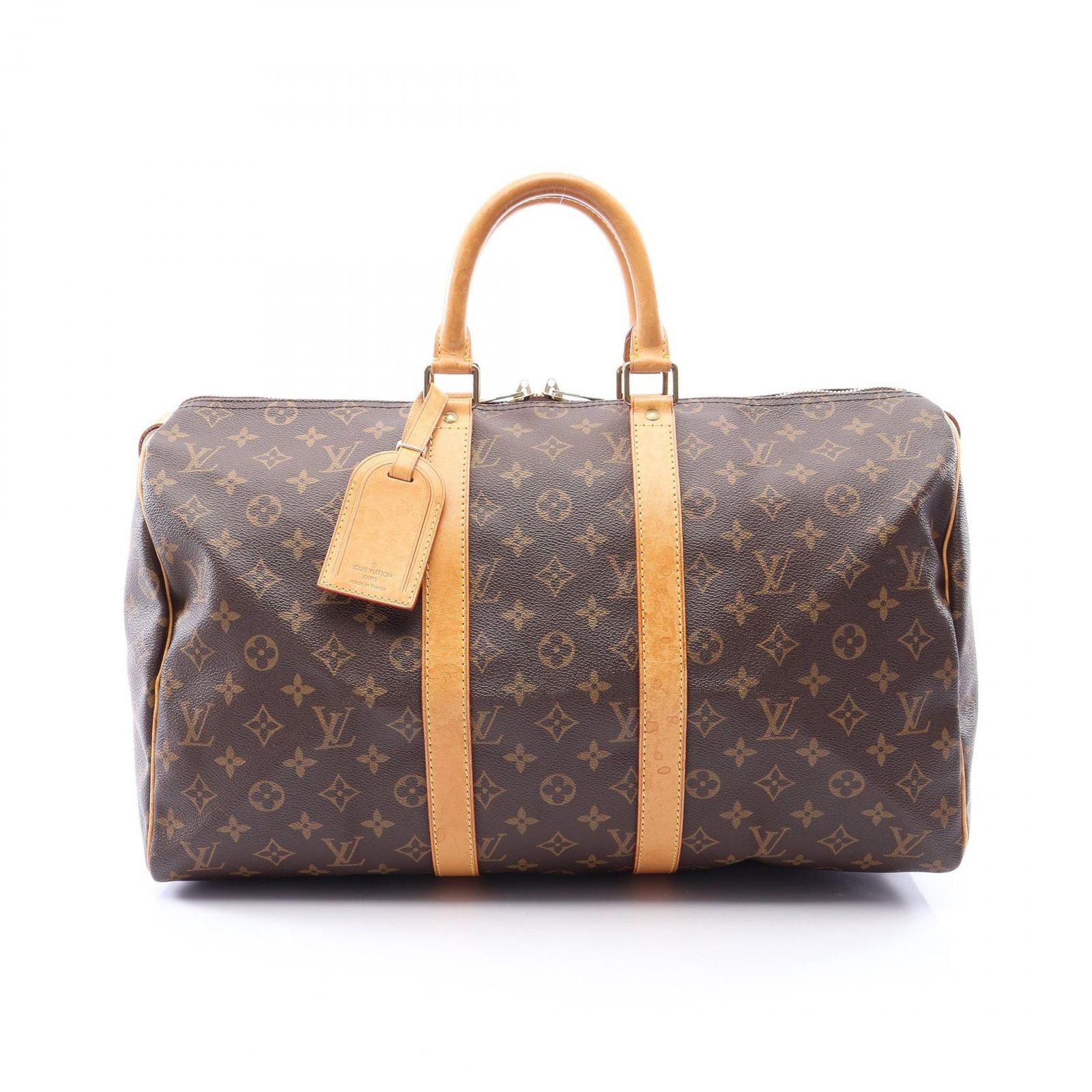 ルイ・ヴィトン LOUIS VUITTON ボストンバッグ キーポル45 M41428 PVCコーティングキャンバス レザー キーポル45 ユニセックス Used B