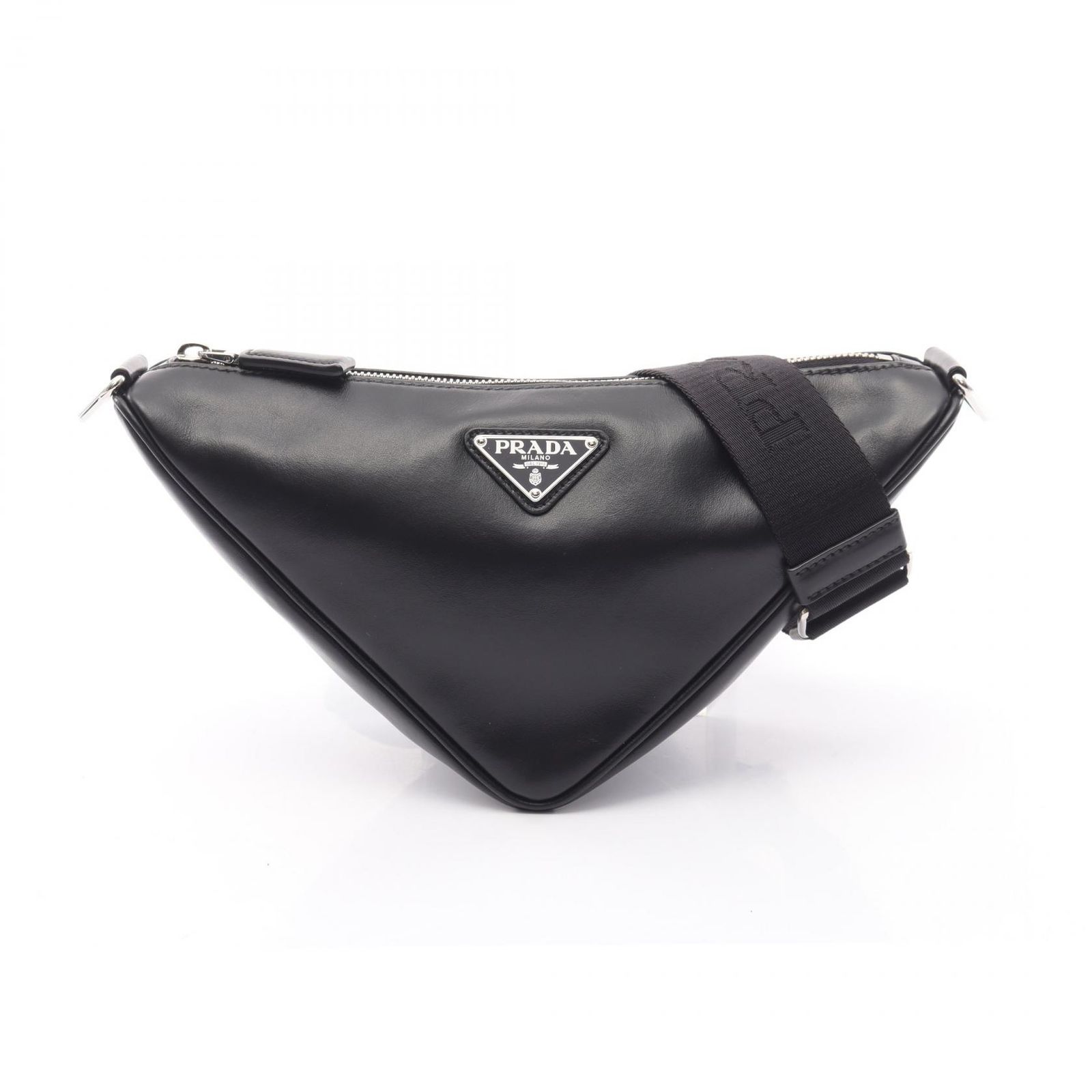 プラダ PRADA ショルダーバッグ トライアングル 2VH155 ブラック レザー トライアングル ショルダーバッグ レディース Used A 131,900円