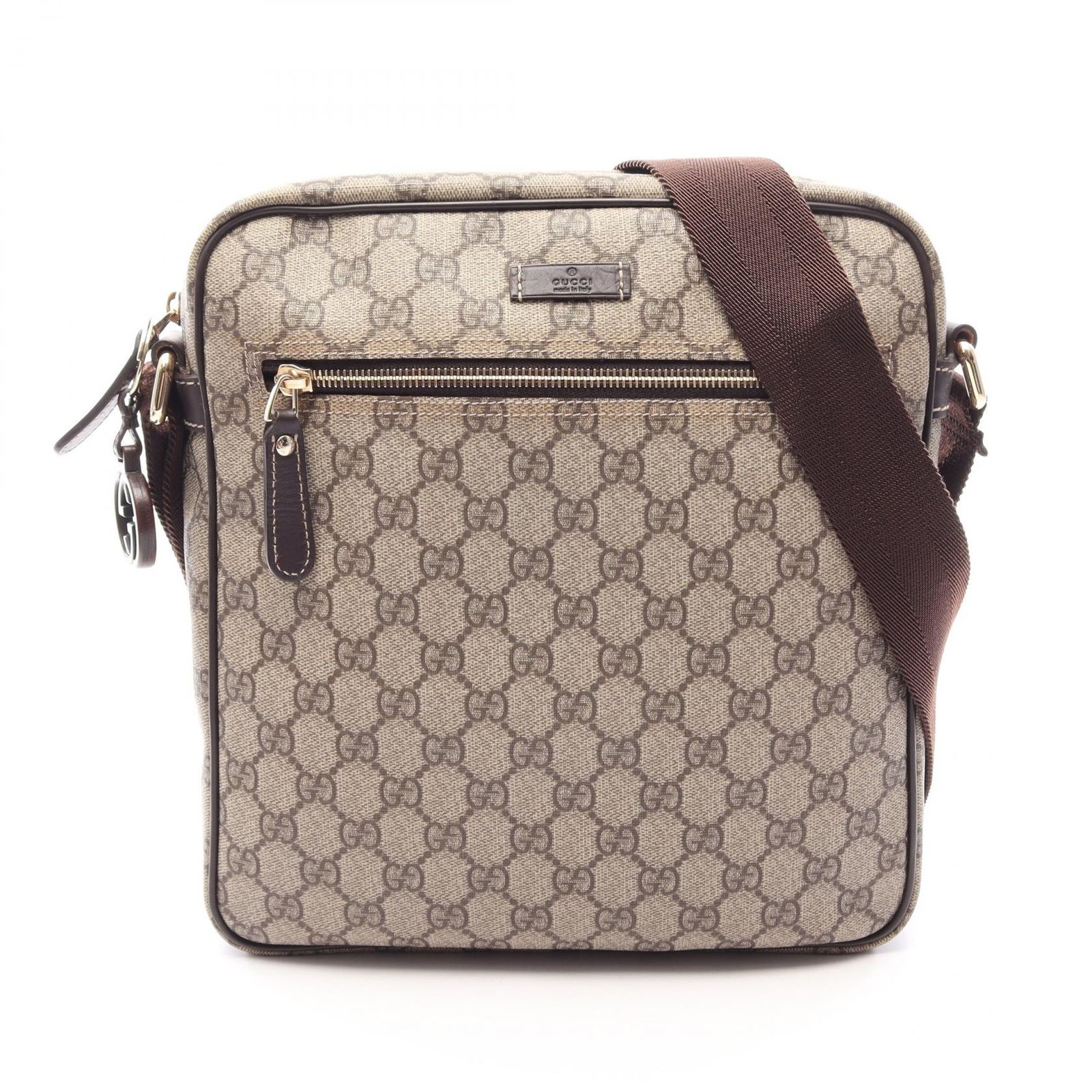 グッチ GUCCI ショルダーバッグ GGスプリーム 201448 ベージュ/ダークブラウン PVCコーティングキャンバス レザー ショルダーバッグ レディース Used B 50,880円