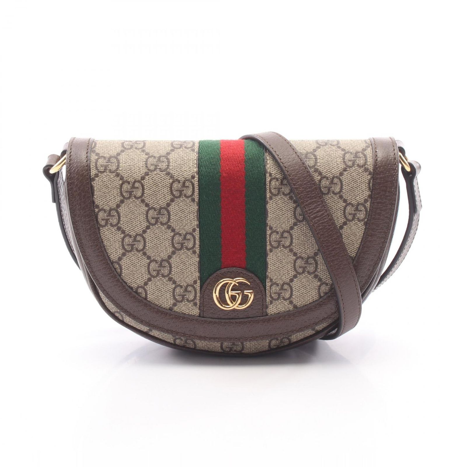 グッチ GUCCI ショルダーバッグ オフィディア GGスプリーム 757309 ベージュ/ブラウン PVCコーティングキャンバス レザー オフィディア ショルダーバッグ レディース
