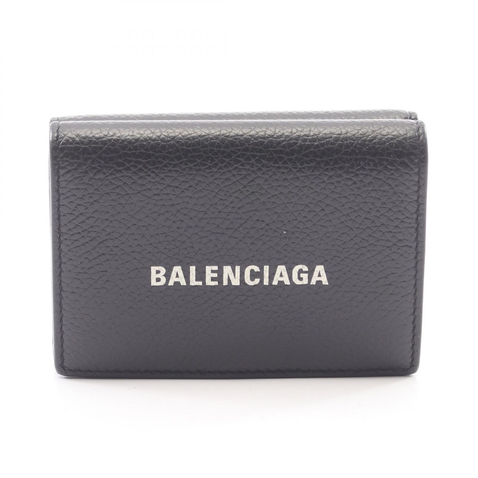 バレンシアガ BALENCIAGA 三つ折り財布 CASH MINI WALLET キャッシュ ミニ ウォレット 594312 ブラック レザー キャッシュ ミニ ウォレット ユニセックス Used B