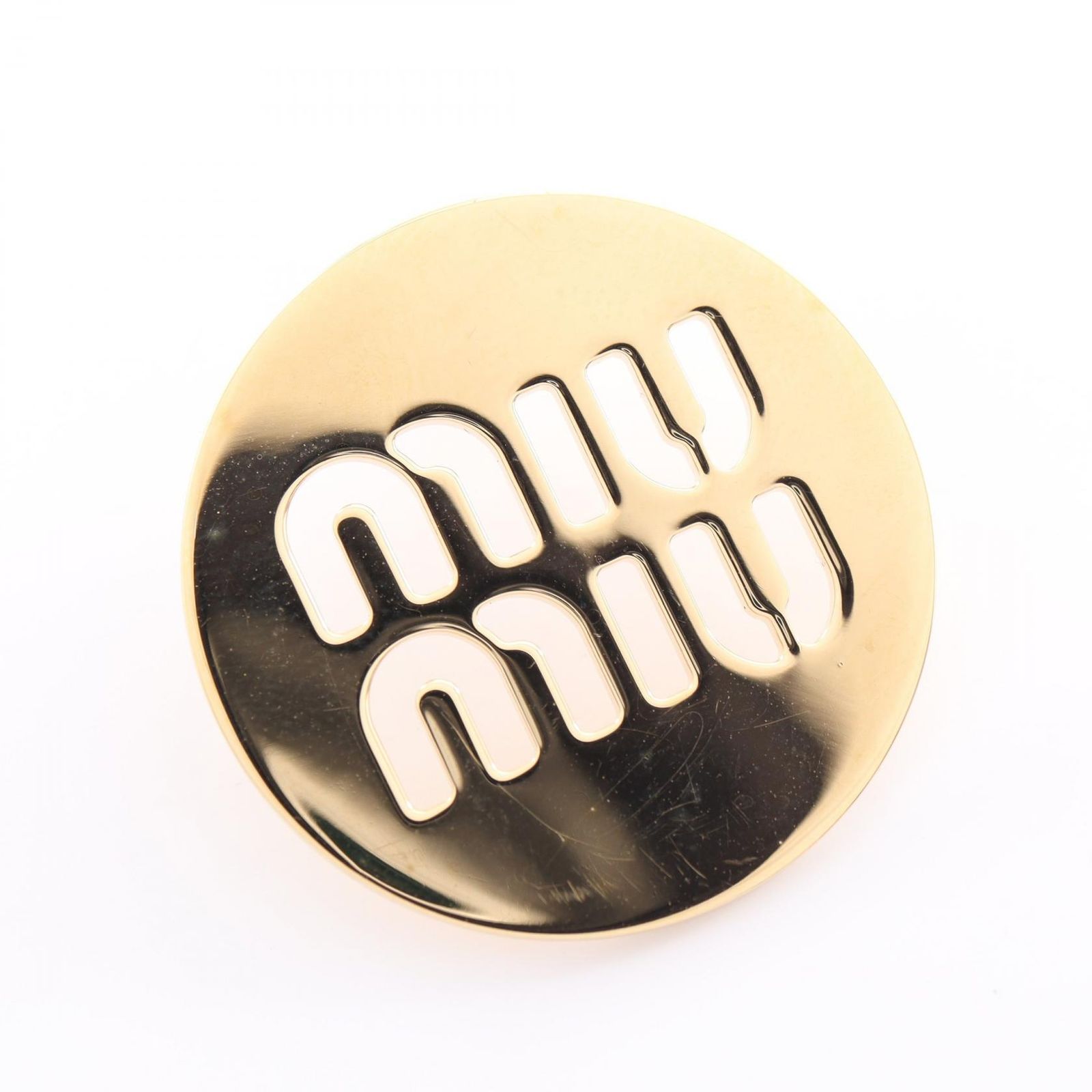 miu miu ロゴ サークル ピアス ゴールド ミュウ ミュウ Miu Miu ピアス ロゴ サークル ゴールド GP（ゴールド