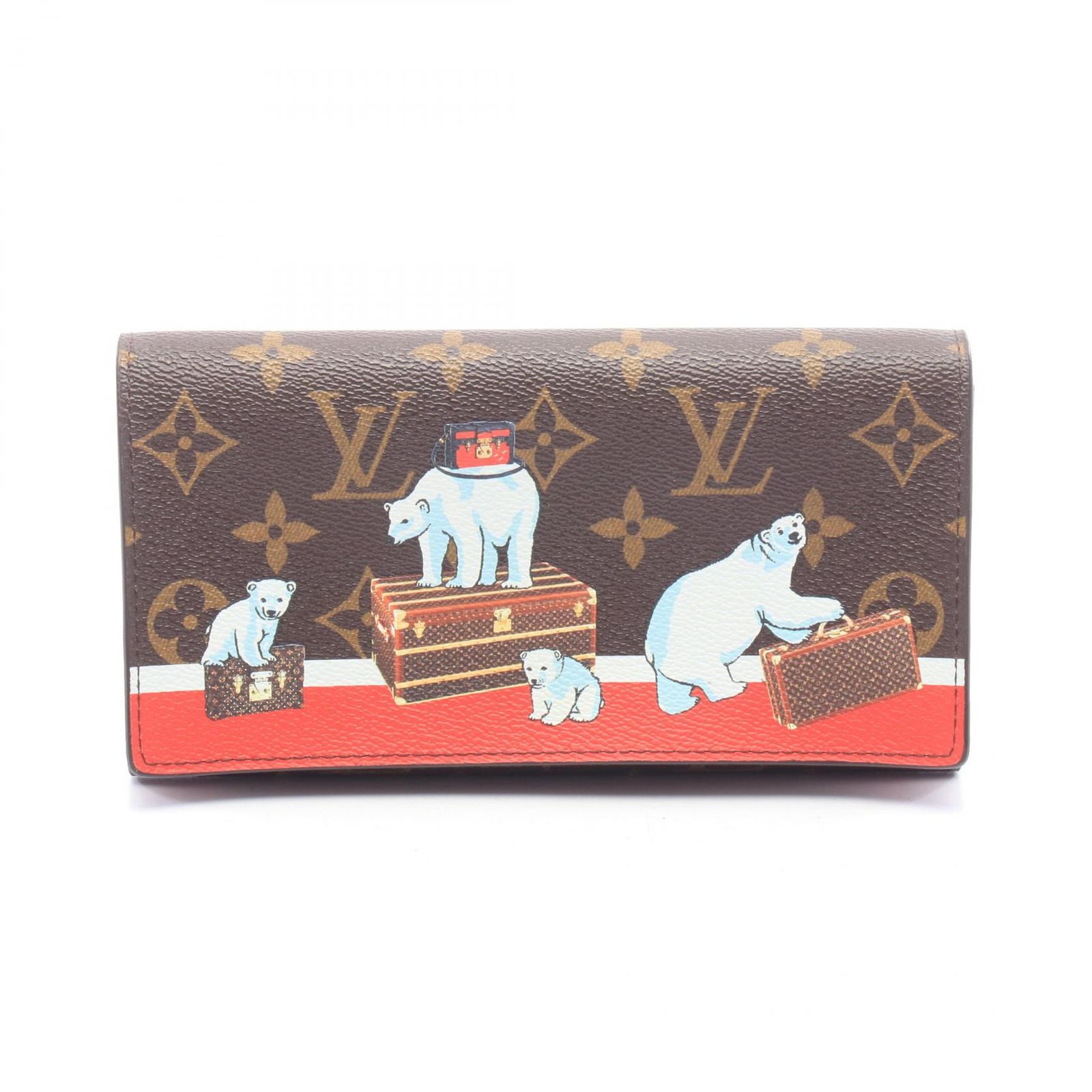 ルイ・ヴィトン LOUIS VUITTON 二つ折り長財布 ポルトフォイユ サラ モノグラム シロクマ M62086 レザー ポルトフォイユ・サラ レディース Used A
