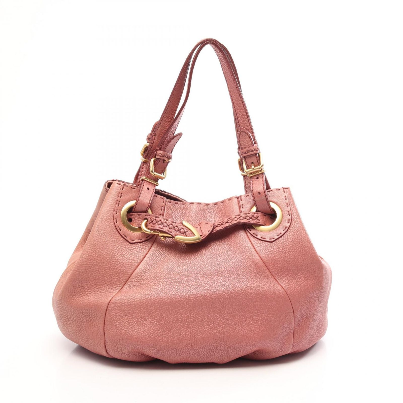 フェンディ FENDI トートバッグ セレリア スモークピンク レザー セレリア トートバッグ レディース Used B