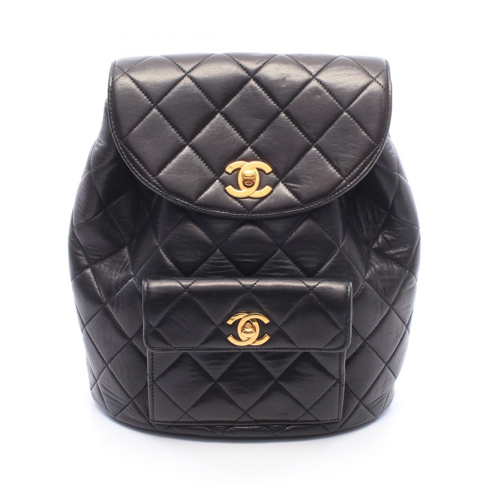シャネル CHANEL リュックサック バックパック マトラッセ ターンロック チェーン ブラック ラムスキン（羊革） マトラッセ ターンロック チェーンバックパック 226,400円