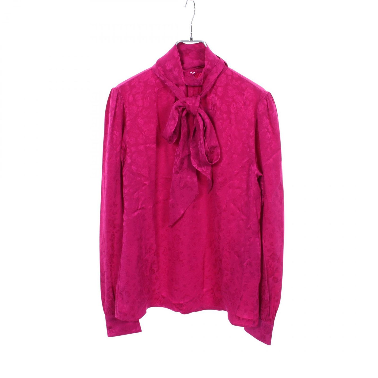 サンローランパリ SAINT LAURENT PARIS ブラウス ハイネック 花柄 シルク ブラウス レディース Used A