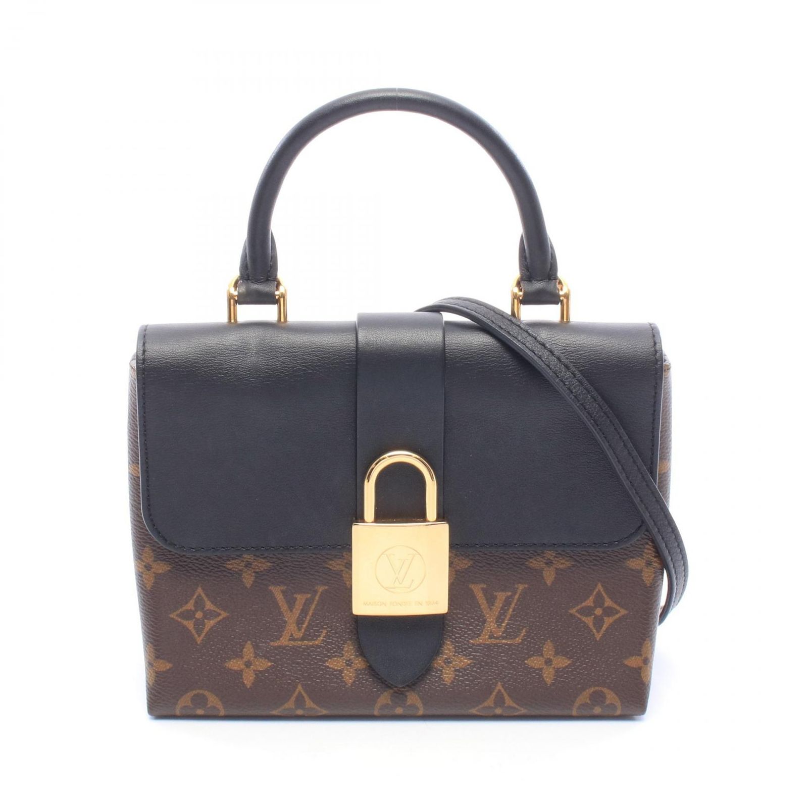 ルイ・ヴィトン LOUIS VUITTON ハンドバッグ ロッキー BB モノグラム ノワール 2WAY M44141 ノワール PVCコーティングキャンバス レザー ロッキーBB レディース Used A