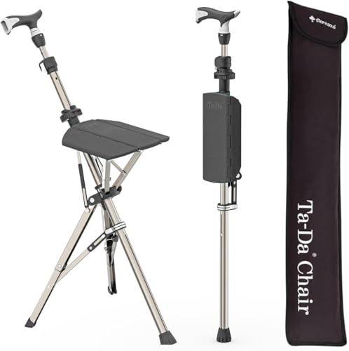 【STEP2GOLD日本公式】Ta-Da Chair Ver.1 PRO ターダチェア 椅子になる杖 ステッキチェア 軽量 高さ調整 | 椅子付き杖 座れる杖 杖椅子 タダチェア 特許取得 日本語説明書 折りたたみ 安全 丈夫 高耐久 コンパ fb8eacb4