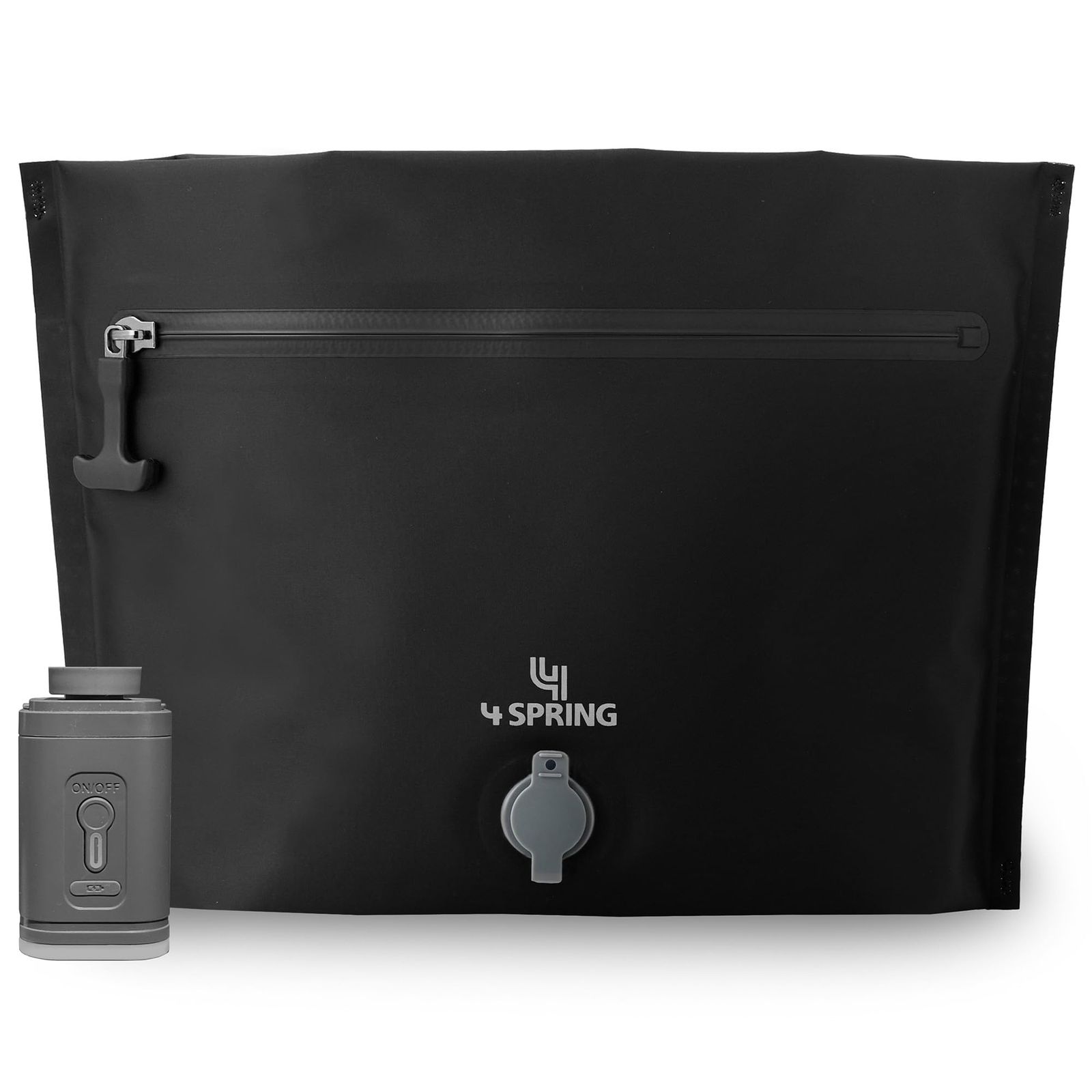 4SPRING 【かる旅 圧縮バッグ Flat 製品】 [高強度圧着縫製で耐久性を追求] 普段使いにも便利 圧縮袋 タイプC 電動 ポンプ付き (2?3泊分) 【防水ナイロン×TPU 防水・防臭・防塵設計】 機内持込可能で旅行 出張用 海外出 43820a6c