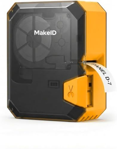 Makeid P31S 業務用ラベルプリンター Bluetooth対応 熱転写式（幅10?25mm対応）スマホ・PC対応｜熱収縮チューブ印刷対応 電気・配線・ケーブル識別に最適 工業用・屋外使用可ym ea910e91