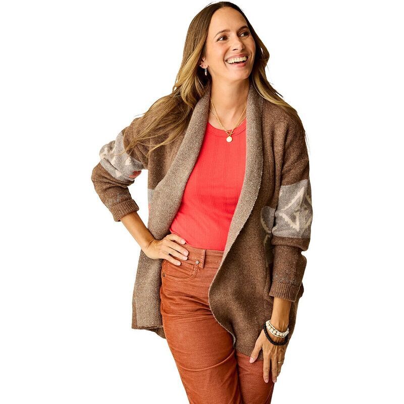 カーブデザイン レディース アウター ニット・セーター Carve Designs Priya Jacquard Topper Womens Sumac Pattern