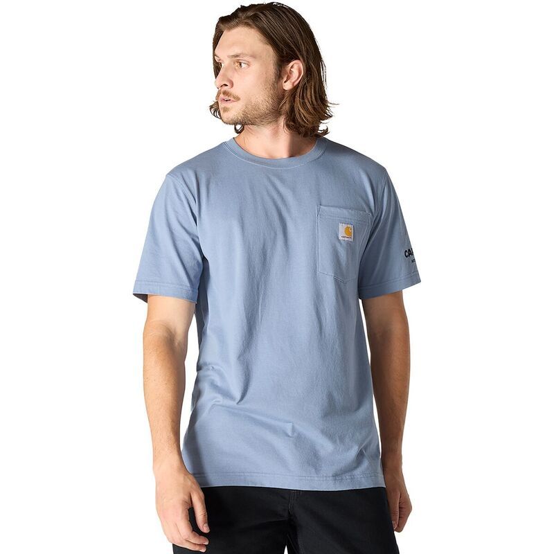 カーハート メンズ トップス Tシャツ グラフィック Carhartt Relaxed LW Pocket SS Streetcar Graphic TShirt Mens Light Faded N